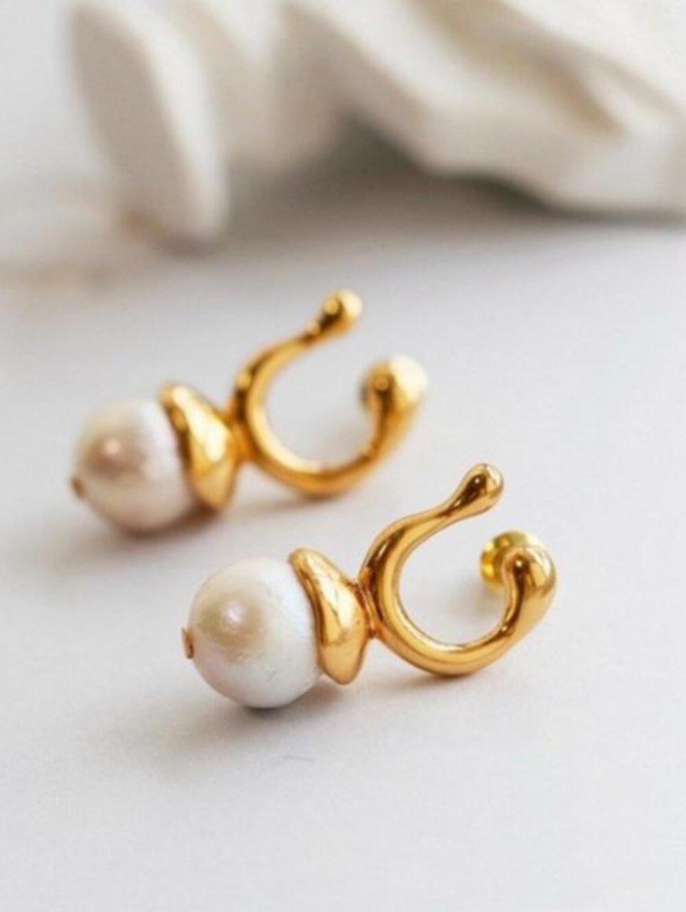 Ajoy Sahu Pearl Drop Earrings